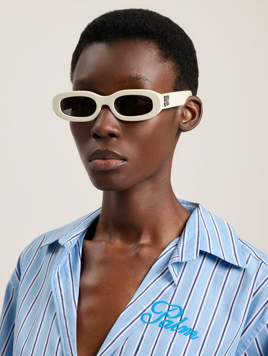 Yolo Sunglasses PALM ANGELS Yolo Sunglasses SHINY WHITE PA1032010753