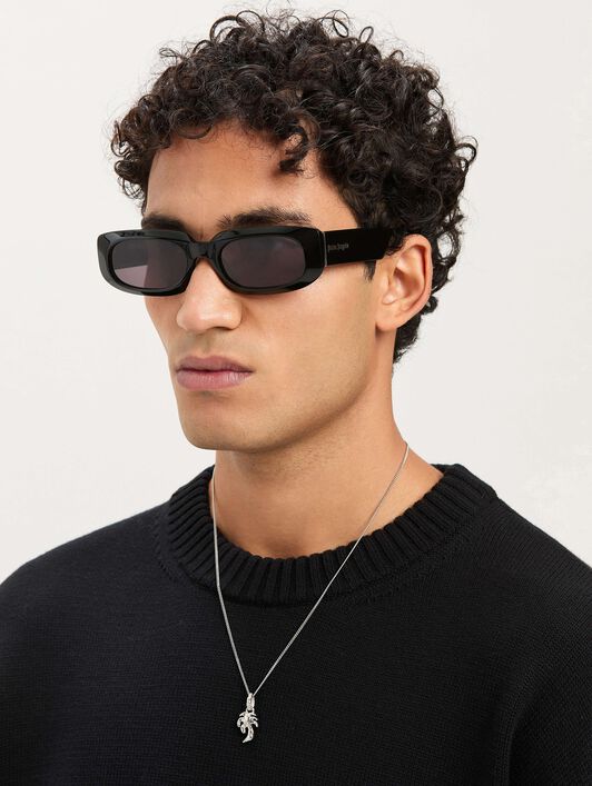 PALM ANGELS  Noah sunglasses BLACK - DARK GREY PERI104S25PLA001