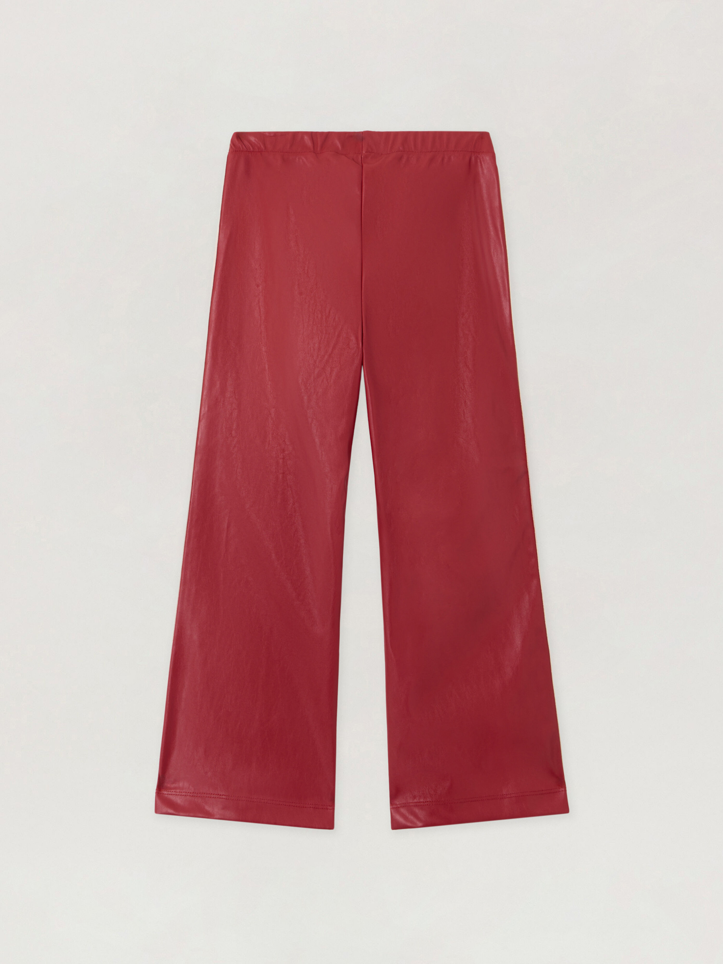 PALM ANGELS Pa Coated Track Flare Pant BRICK RED - BLACK PGCA023F25FAB001
