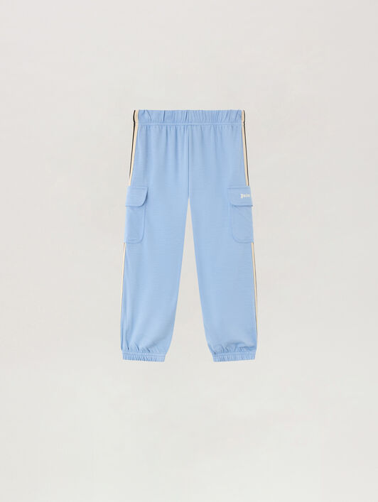 PALM ANGELS Track Cargo Sweatpant CELESTE/LIGHT BLUE PB4X005S26FLE001