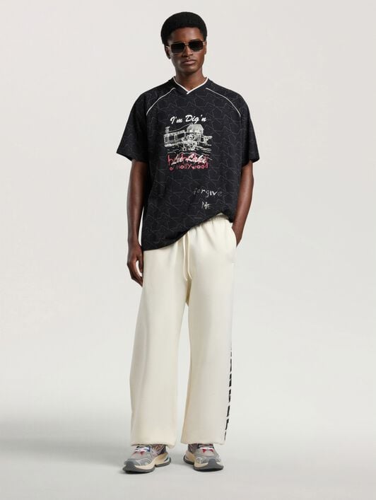 Starry Palm Allover Reg T-Shirt PALM ANGELS Starry Palm Allover Reg T-Shirt BLACK - OFF WHITE PAMAA09W26JR02