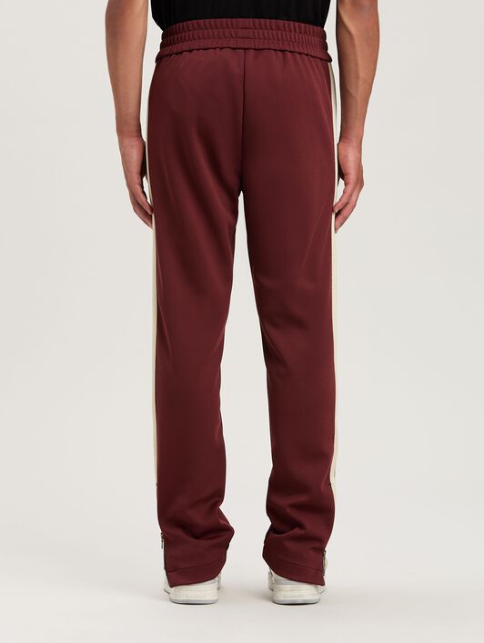 PALM ANGELS  Trainingshose mit gesticktem Logo BURGUNDY - OFF WHITE PMCJ020S25FAB001