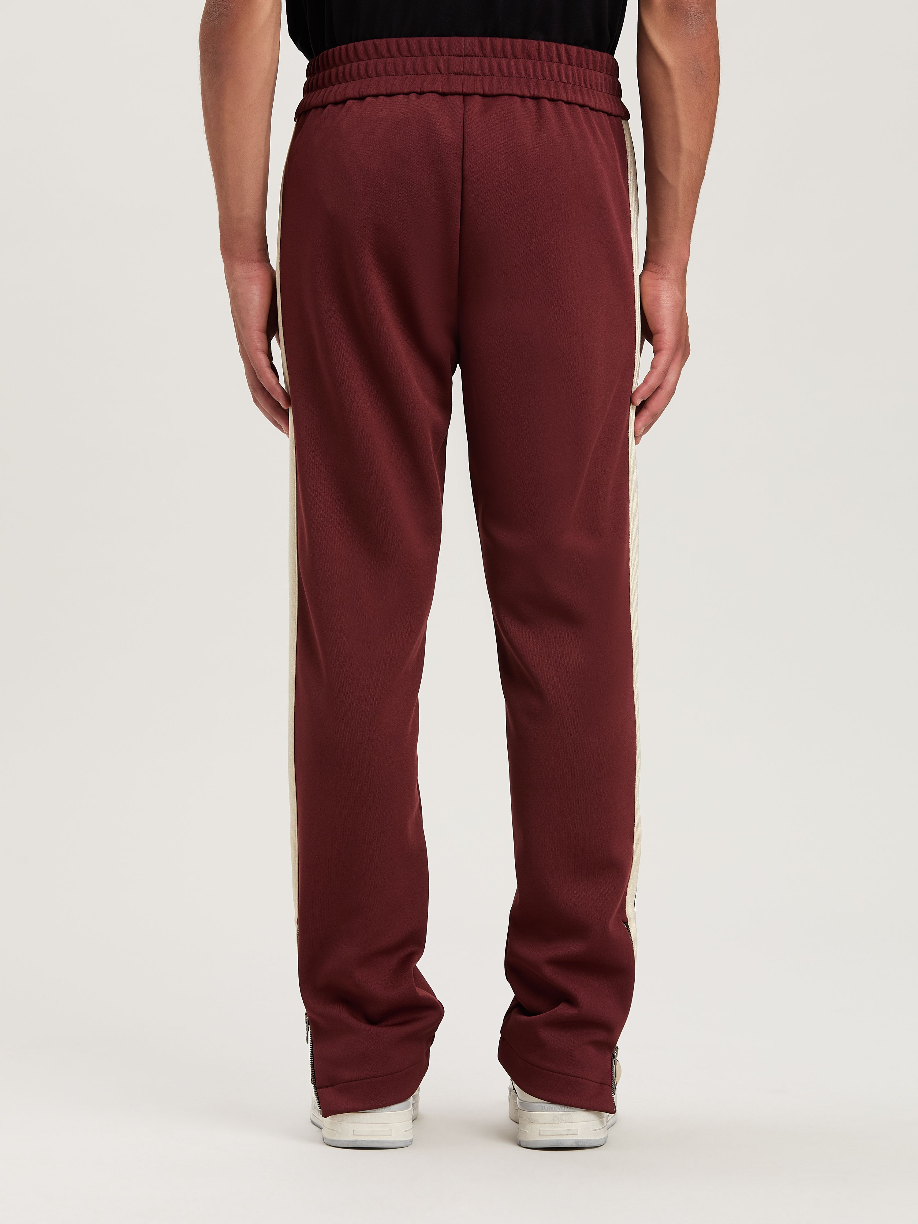 PALM ANGELS  Trainingshose mit gesticktem Logo BURGUNDY - OFF WHITE PMCJ020S25FAB001