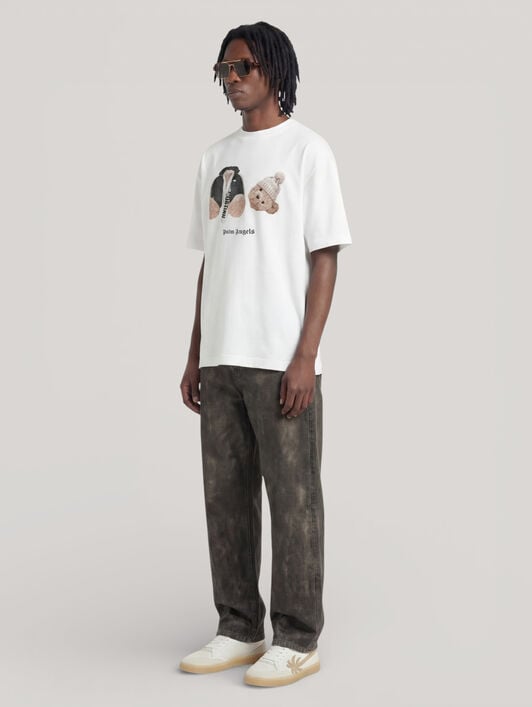 PALM ANGELS Broken Bear Milano Cortina T-shirt WHITE PAMAA011JR001