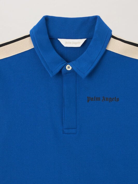 Track Polo PALM ANGELS Track Polo BLU/BLUE PBBD013S26FLE001