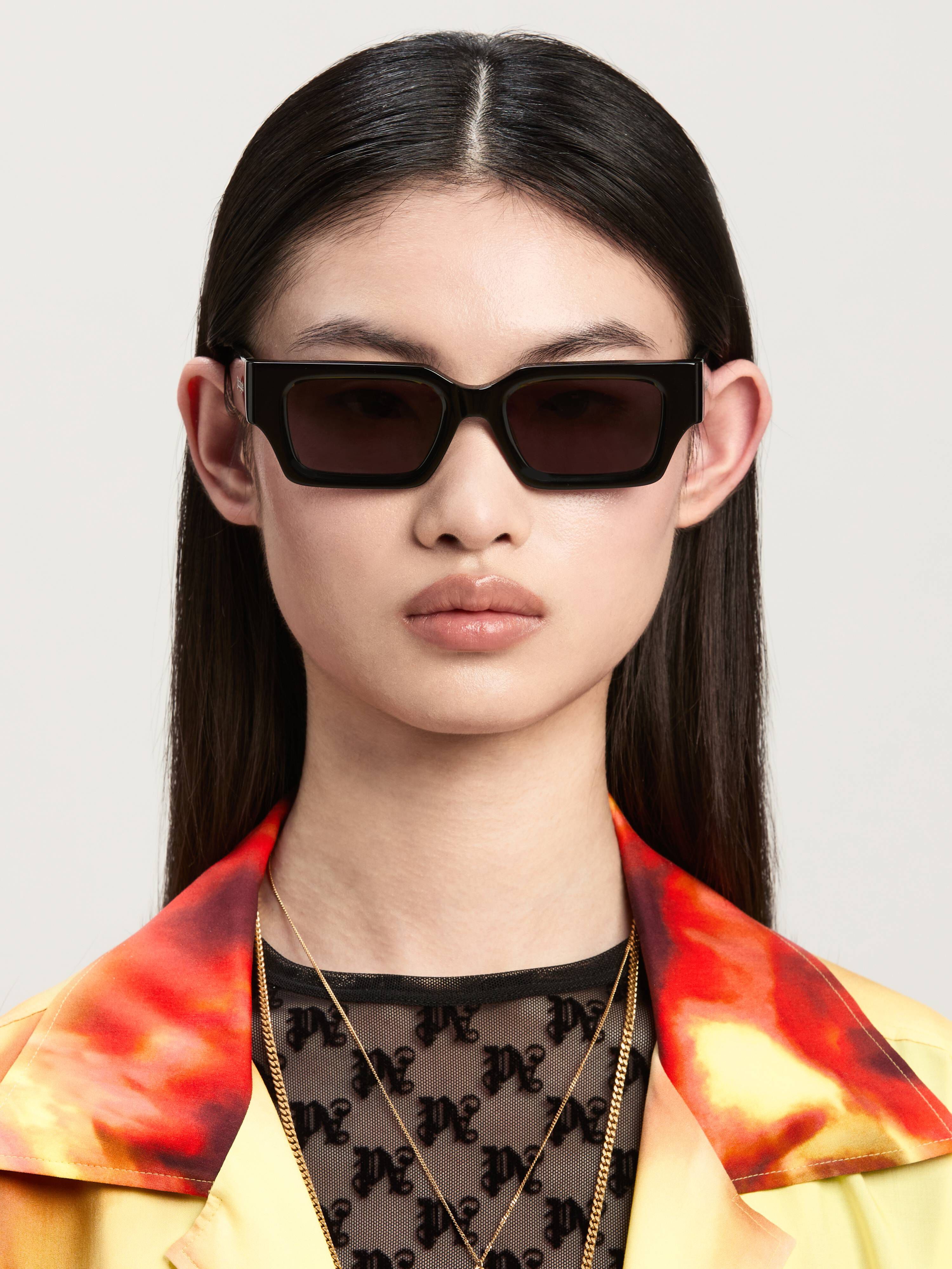 PALM ANGELS  Hyde sunglasses BLACK - DARK GREY PERI086C99PLA001
