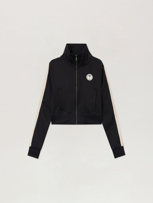 Tree Logo Crop Track Jacket PALM ANGELS Tree Logo Crop Track Jacket BLACK OFF WHITE PWBD045S26FAB002