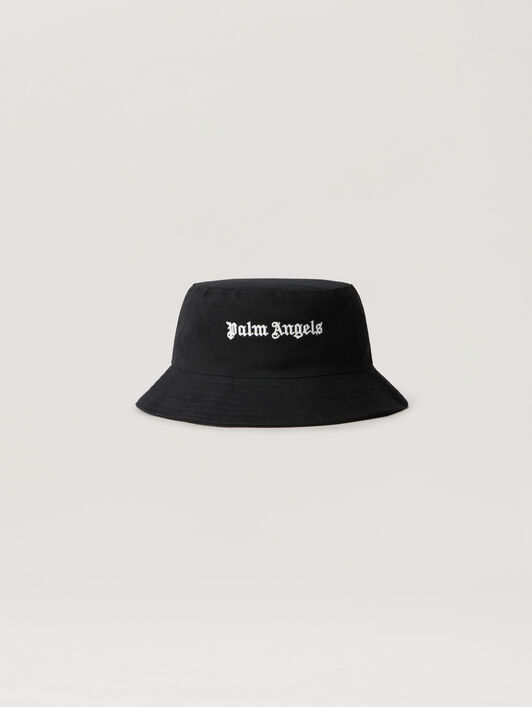 PALM ANGELS Logo Bucket Hat NERO/BLACK PBLA001S26FAB003
