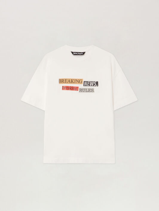 PALM ANGELS Quote Graphic T-Shirt OFF WHITE - MULTICOLOR PMAA109F25JER005