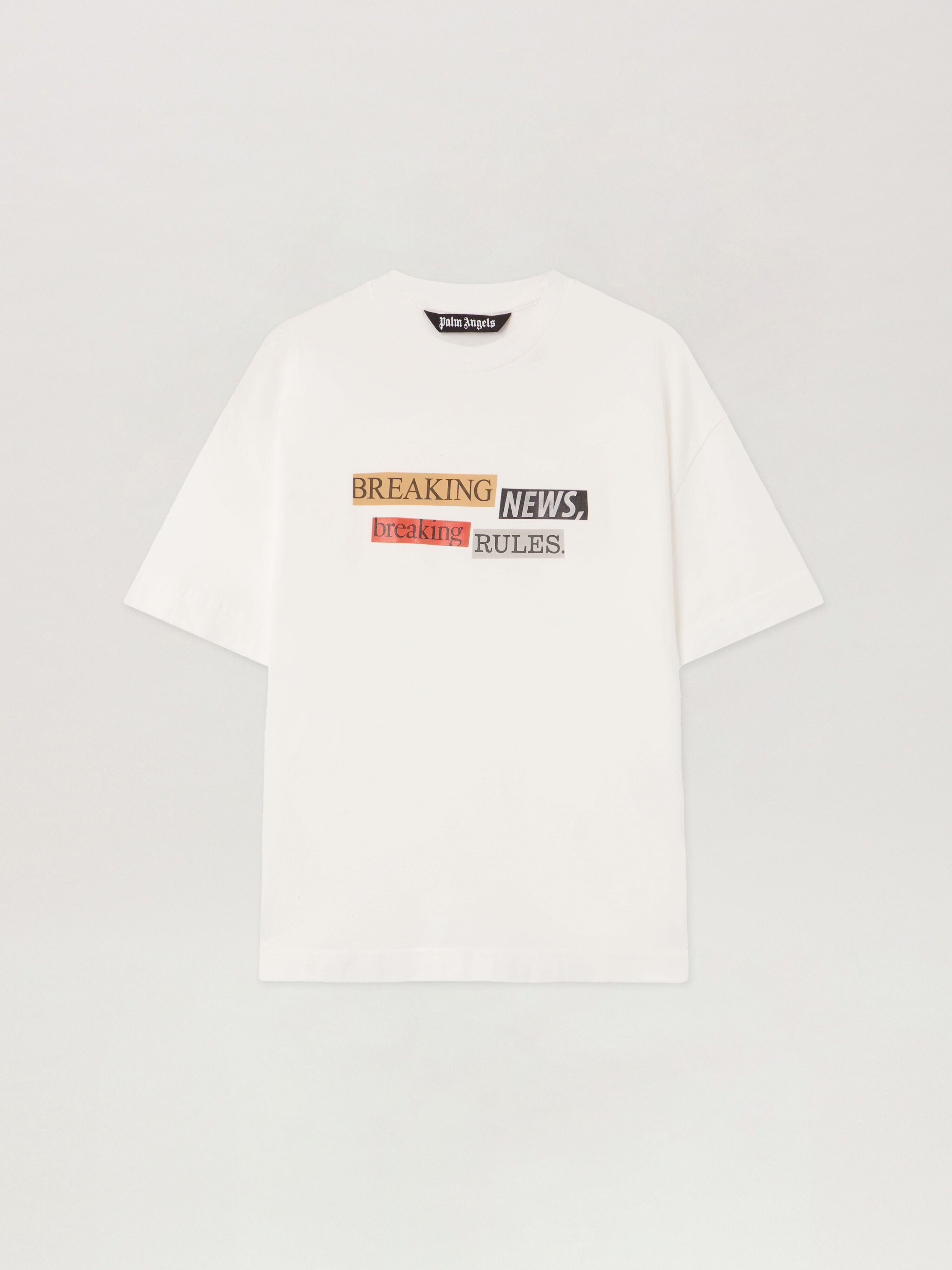 PALM ANGELS Quote Graphic T-Shirt OFF WHITE - MULTICOLOR PMAA109F25JER005