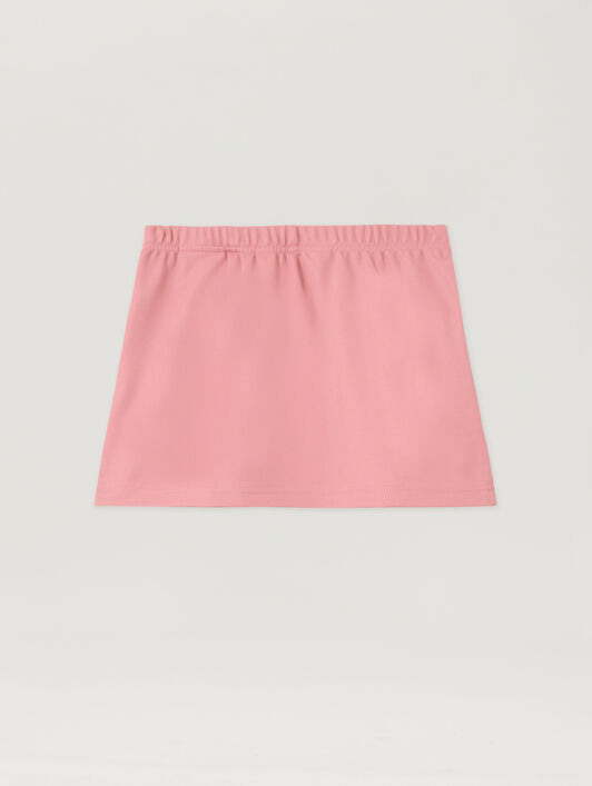 Pa Cut Mini Track Skirt PALM ANGELS Pa Cut Mini Track Skirt ANTIQUE ROSE OFF WHITE PGCN002F25FAB001