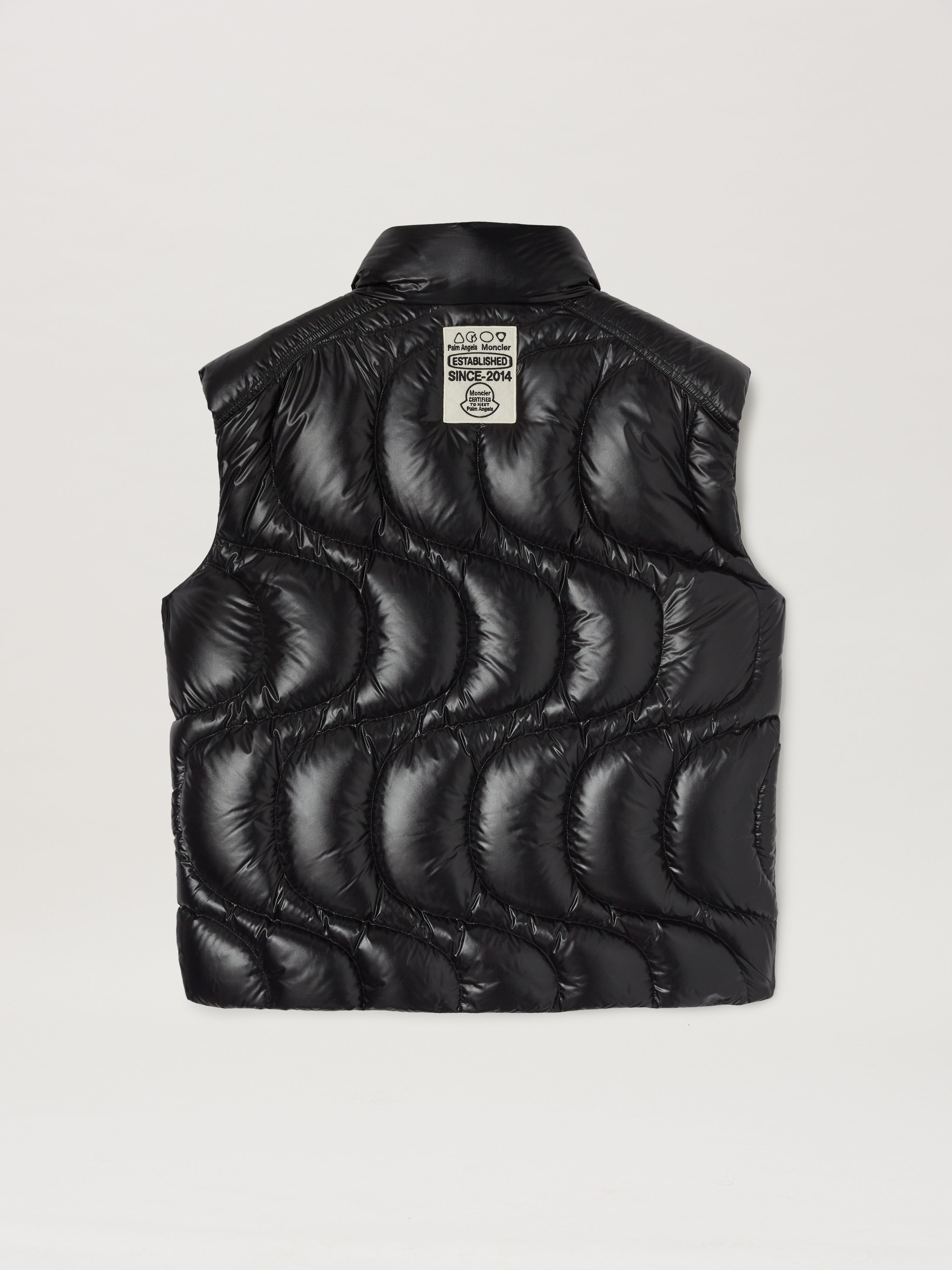 PALM ANGELS  Gwenyth Down Vest Moncler x Palm Angels BLACK - BLACK PMEX016T25FAB001