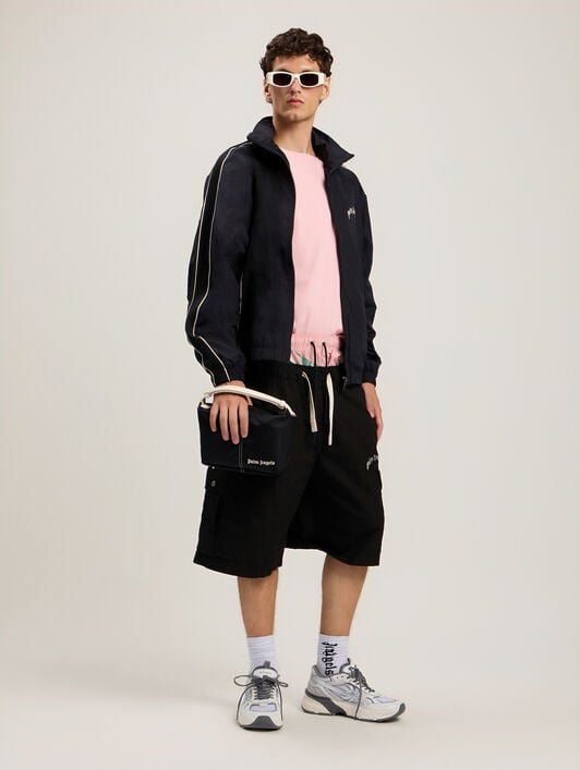 Curved Logo Vintage Track Windbreaker PALM ANGELS Curved Logo Vintage Track Windbreaker BLACK OFF WHITE PMEB02GS26FAB001