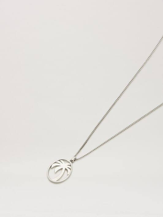 PALM ANGELS  Oval Palm Necklace SILVER - SILVER PMOB12BS25MAT001