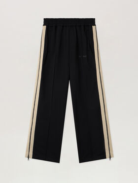 PALM ANGELS Performance Zipup Track Pants BLACK - ORANGE PMCJ04EF25FAB001