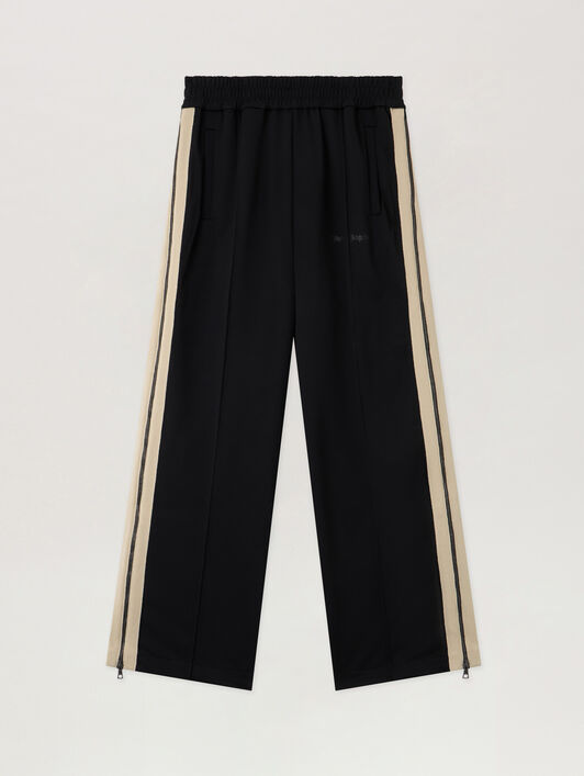 PALM ANGELS Performance Zipup Track Pants BLACK - ORANGE PMCJ04EF25FAB001