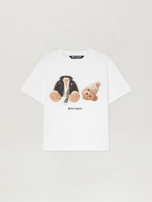 PALM ANGELS Broken Bear Cortina T-shirt WHITE PAMAA011JR001