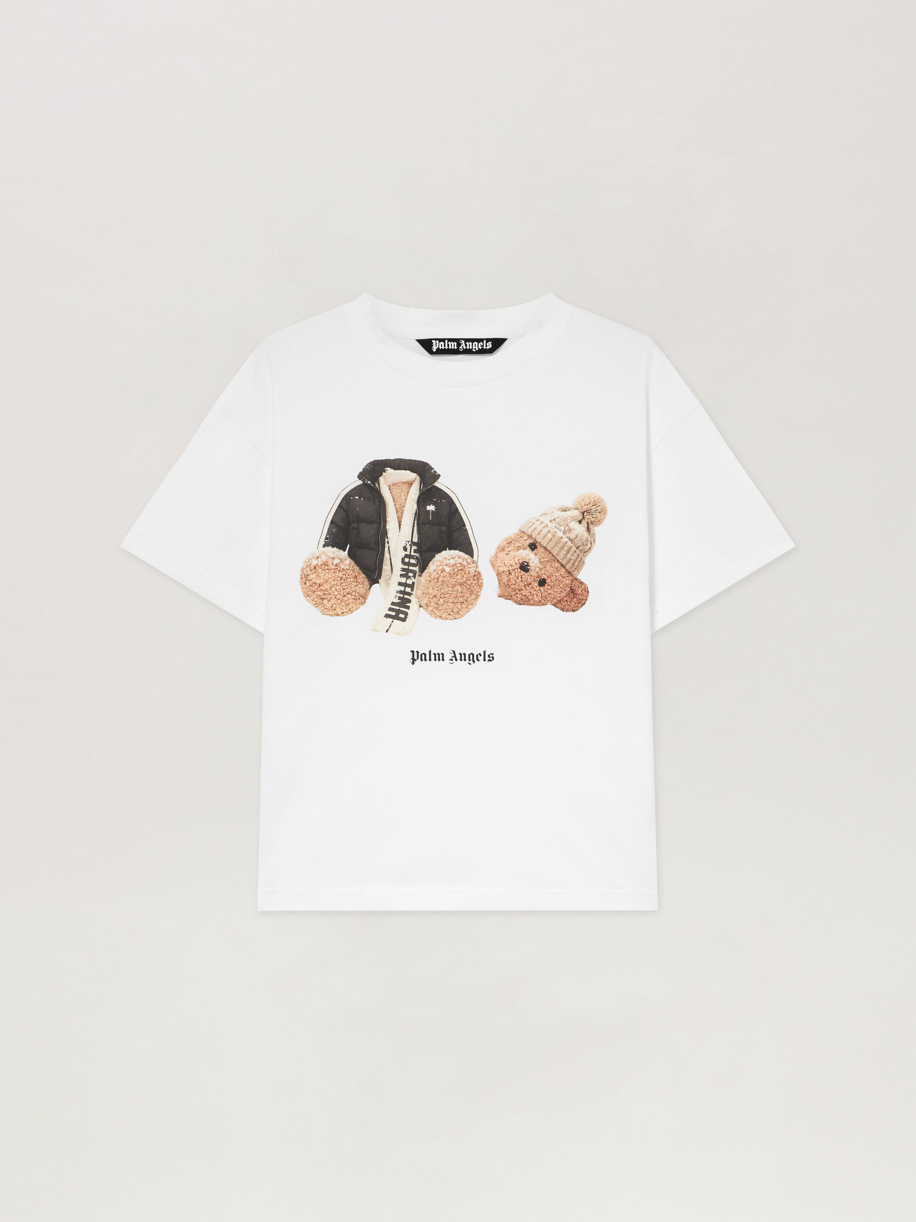 PALM ANGELS Broken Bear Cortina T-shirt WHITE PAMAA011JR001