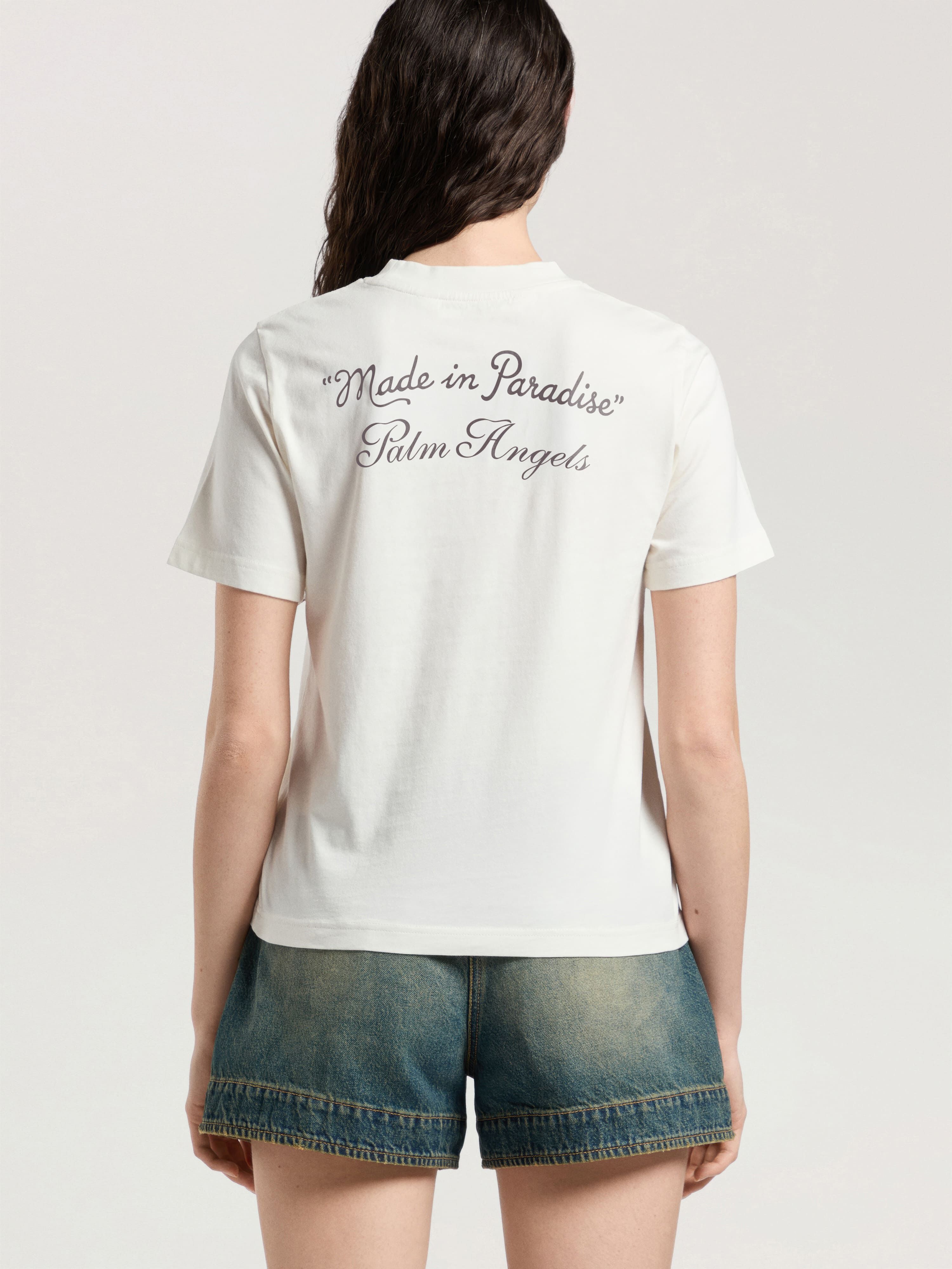 Paradise Regular T-Shirt PALM ANGELS Paradise Regular T-Shirt OFF WHITE - BROWN PAWAA06W26JR04
