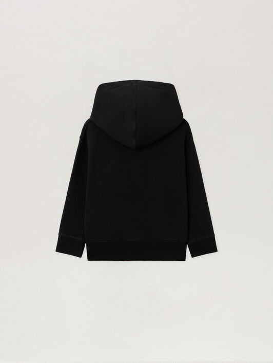 PALM ANGELS Blurred Logo Reg.Hoodie BLACK - ROSE PINK PGBB015F25FLE001