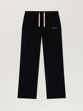 PALM ANGELS Classic Logo Cord Travel Pants ANTHRACITE - OFF WHITE PMCA141F25FAB001