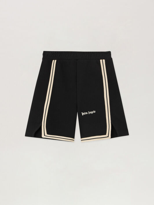 PALM ANGELS Minitrack Sweatshorts NERO/BLACK PBCI007S26FLE001