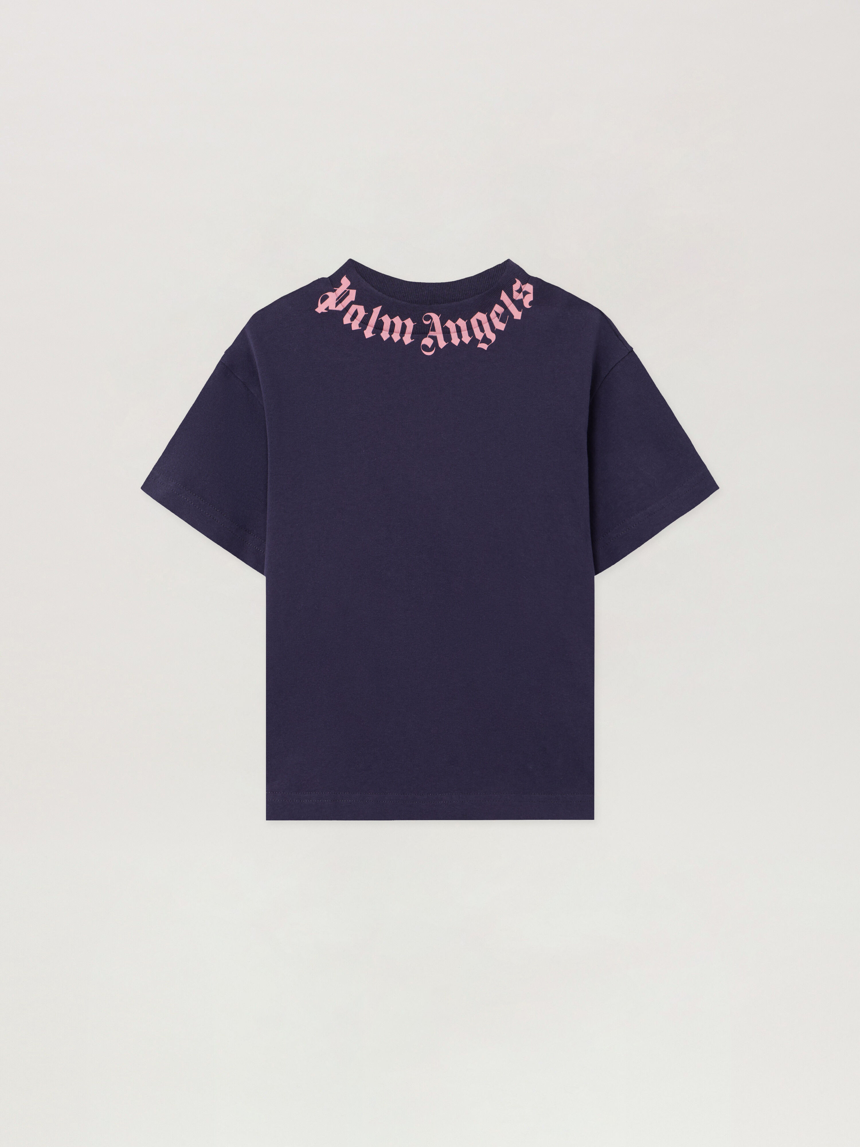 Neck Logo T-Shirt in NAVY BLUE - | Palm Angels®