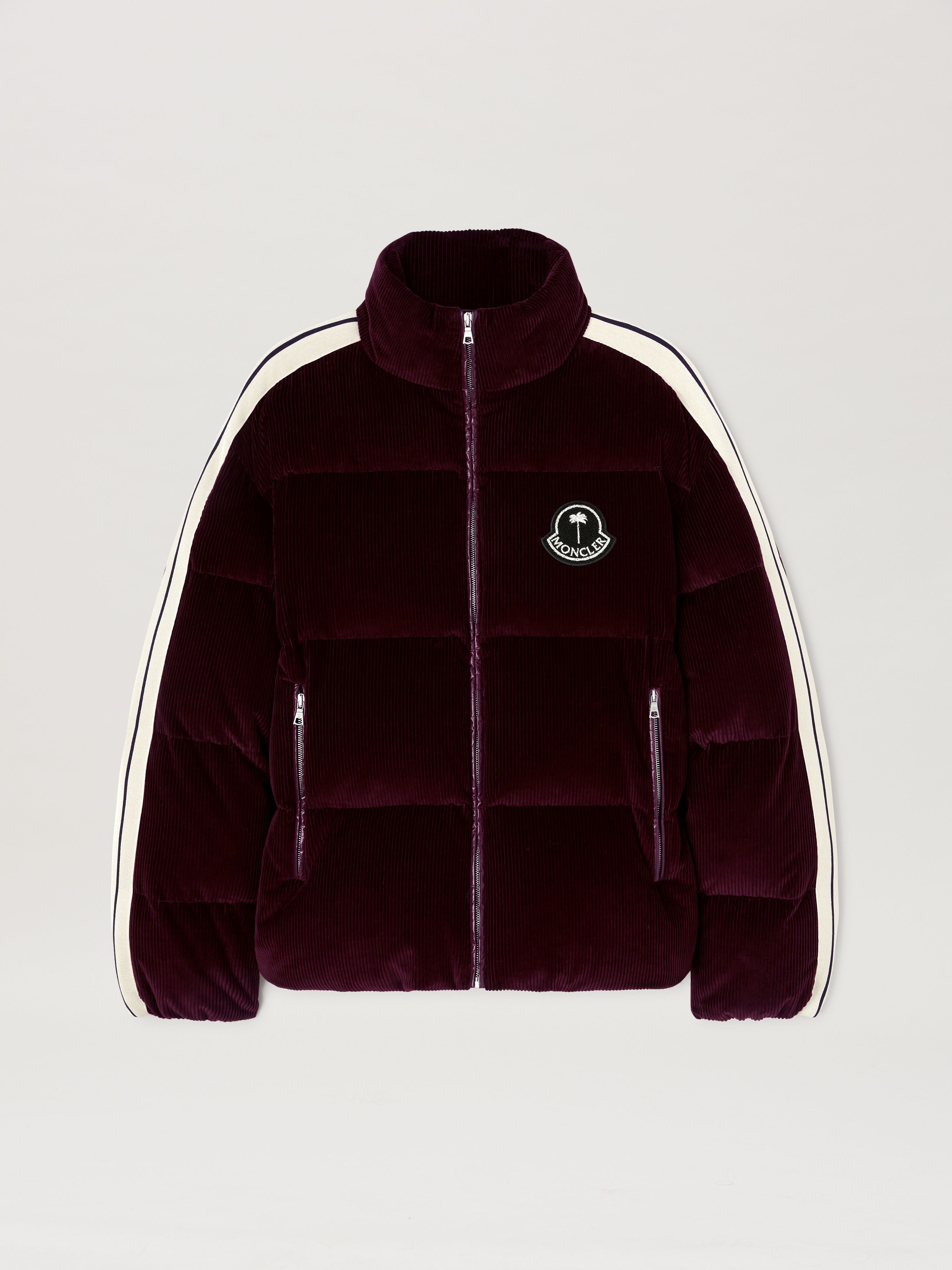 PALM ANGELS  Abrolhos down jacket Moncler x Palm Angels BURGUNDY - WHITE PMEJ008T25FAB001