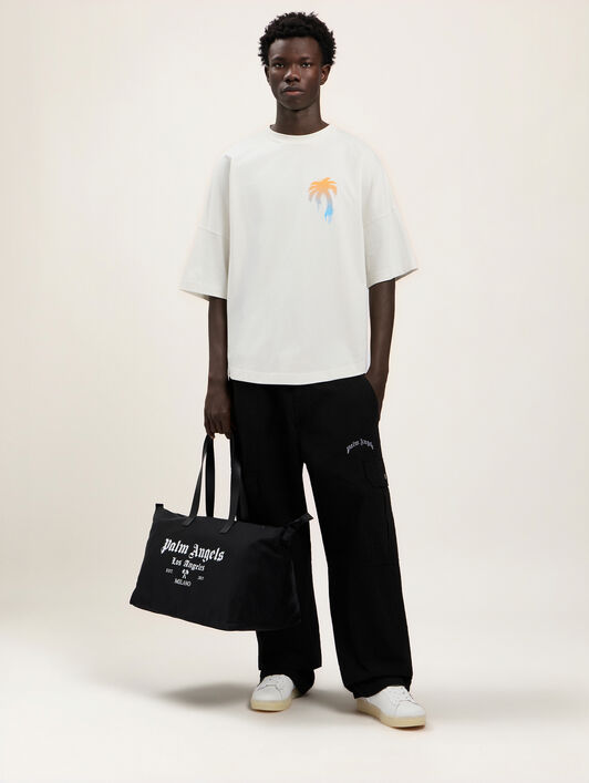 PALM ANGELS I Love Pa Over T-Shirt OFF WHITE BLACK PMAA10BS26JER003