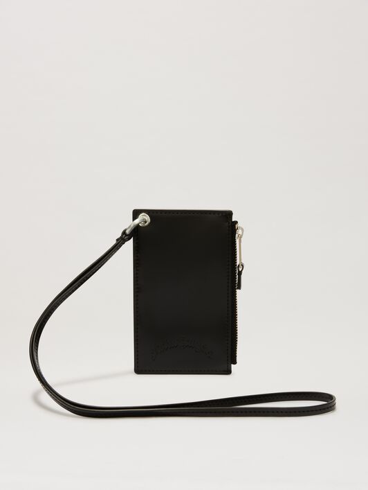 PALM ANGELS  Metal chain Card Holder BLACK PMND01AS25FAB001