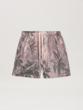 PALM ANGELS  Sunset Palmen Badeshorts MILITARY GREEN - BLACK PMFD018S25FAB001