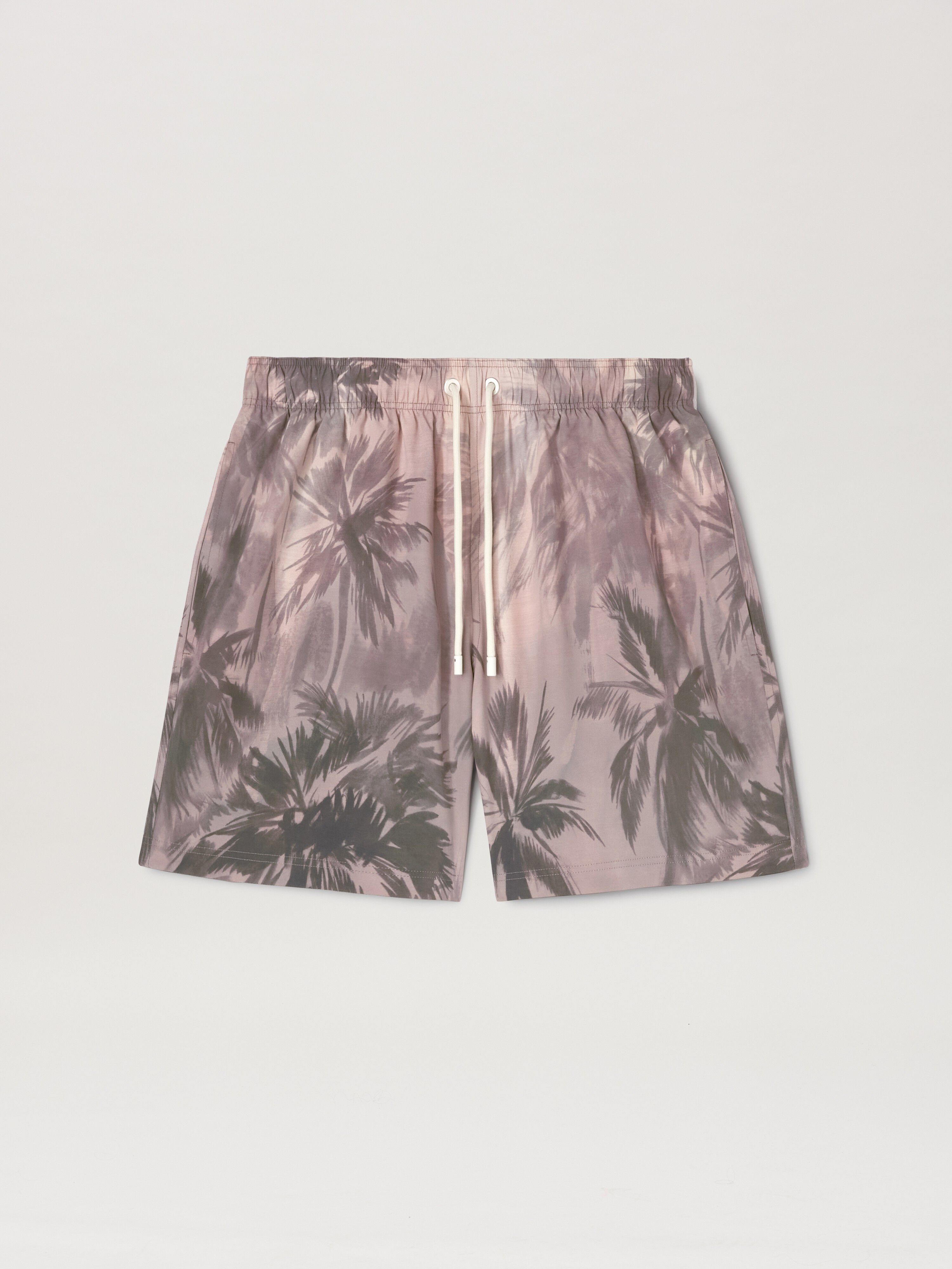 PALM ANGELS  Sunset Palm swimshorts BEIGE - BLACK PMFD012S25FAB002