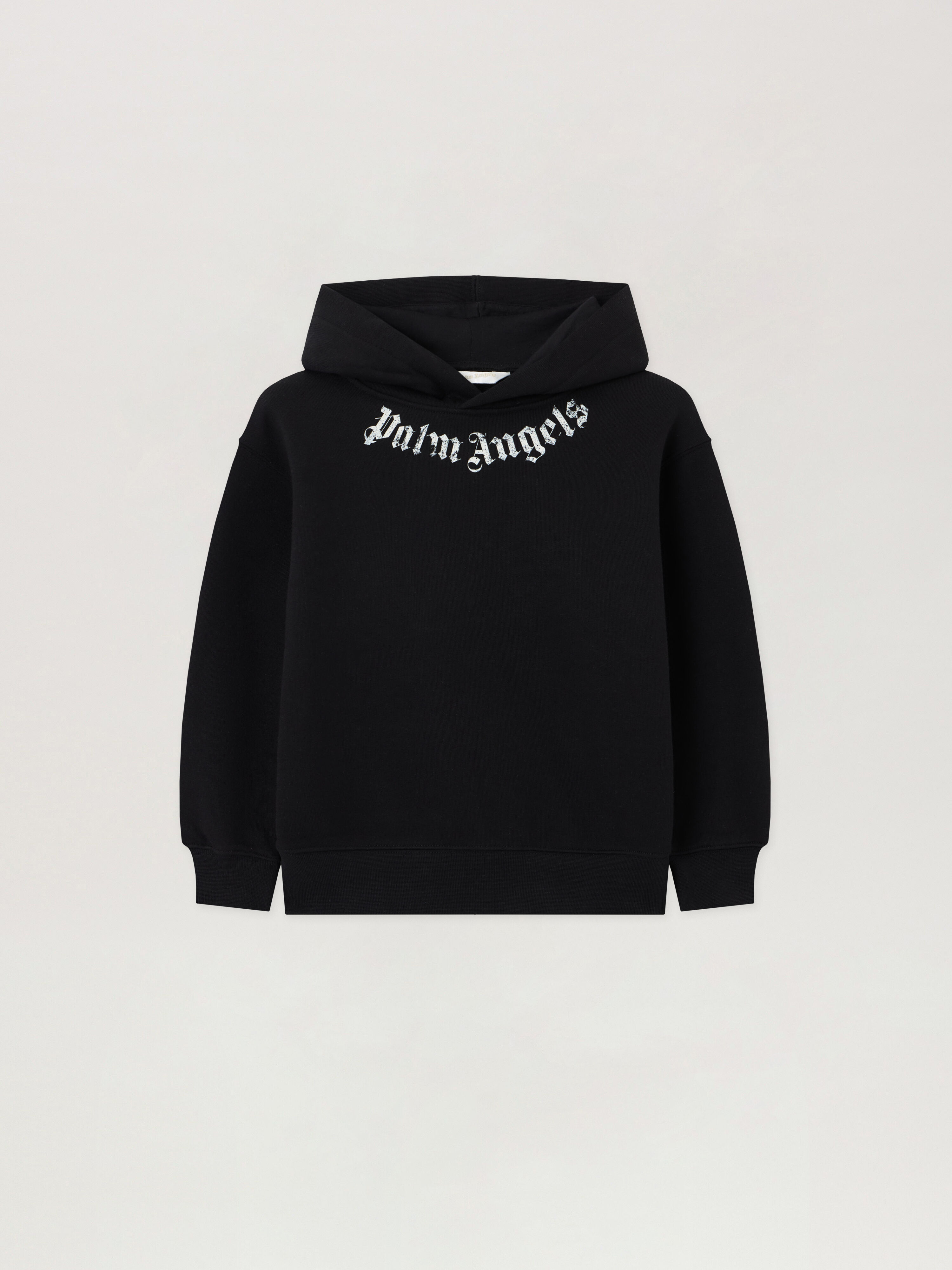 PALM ANGELS Neck Logo Brushed Hoodie NERO/BLACK PBBB012S26FLE003