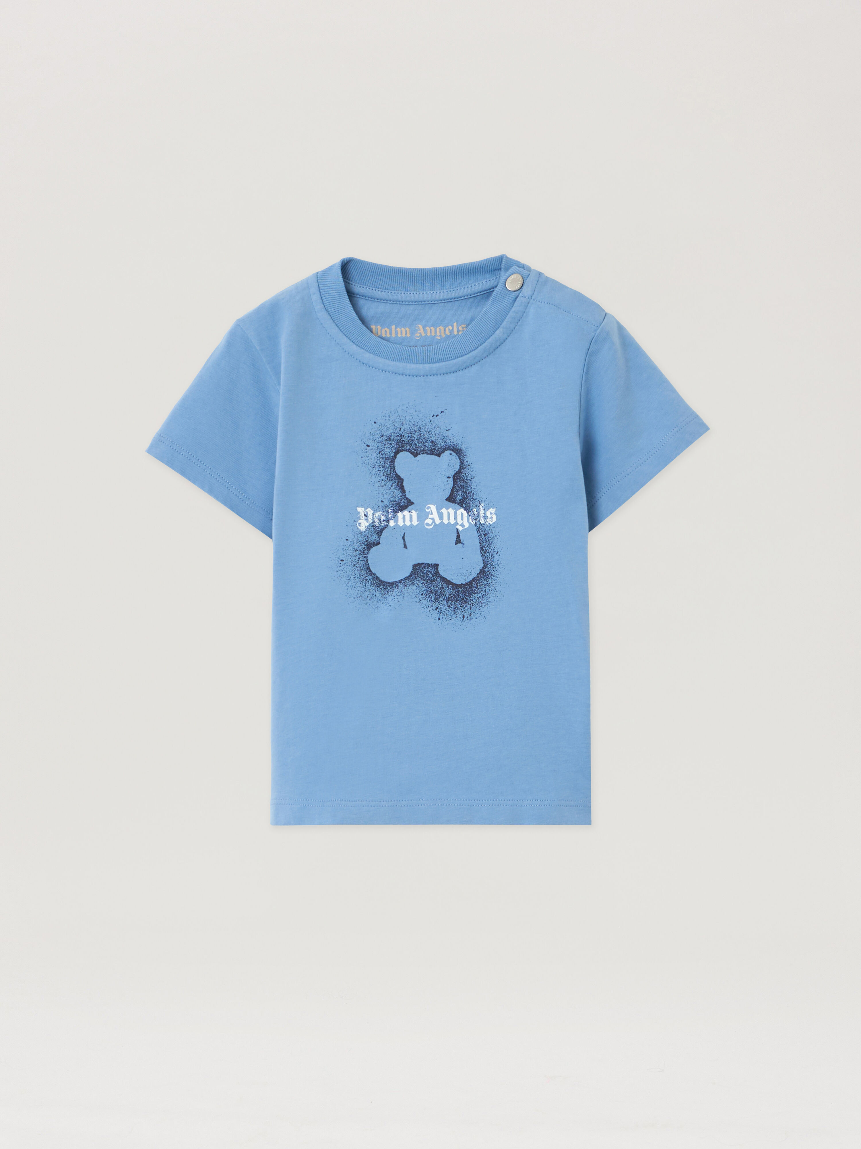 PALM ANGELS Pa Spray Bear Tshirt DUSTY BLUE NAVY BLUE PBXB001F25JER003