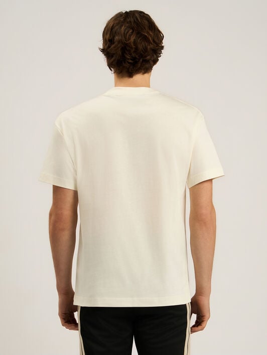 Surf Regular T-Shirt PALM ANGELS Surf Regular T-Shirt OFF WHITE - BLACK PAMAA01F26JR13