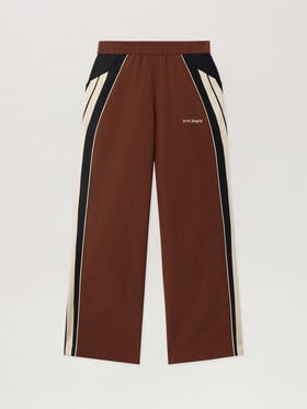 PALM ANGELS Hollywood Nylon Track Pants BROWN - BLACK PAMCA02F26FB01