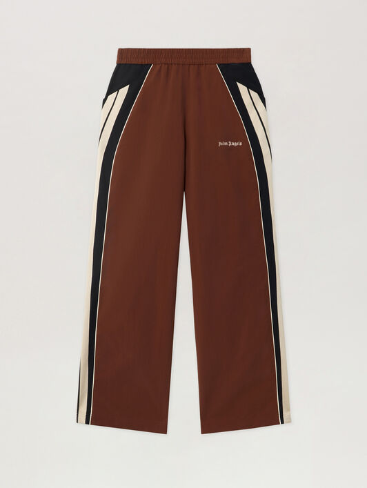 PALM ANGELS Joggers In Nylon Hollywood BROWN - BLACK PAMCA02F26FB01