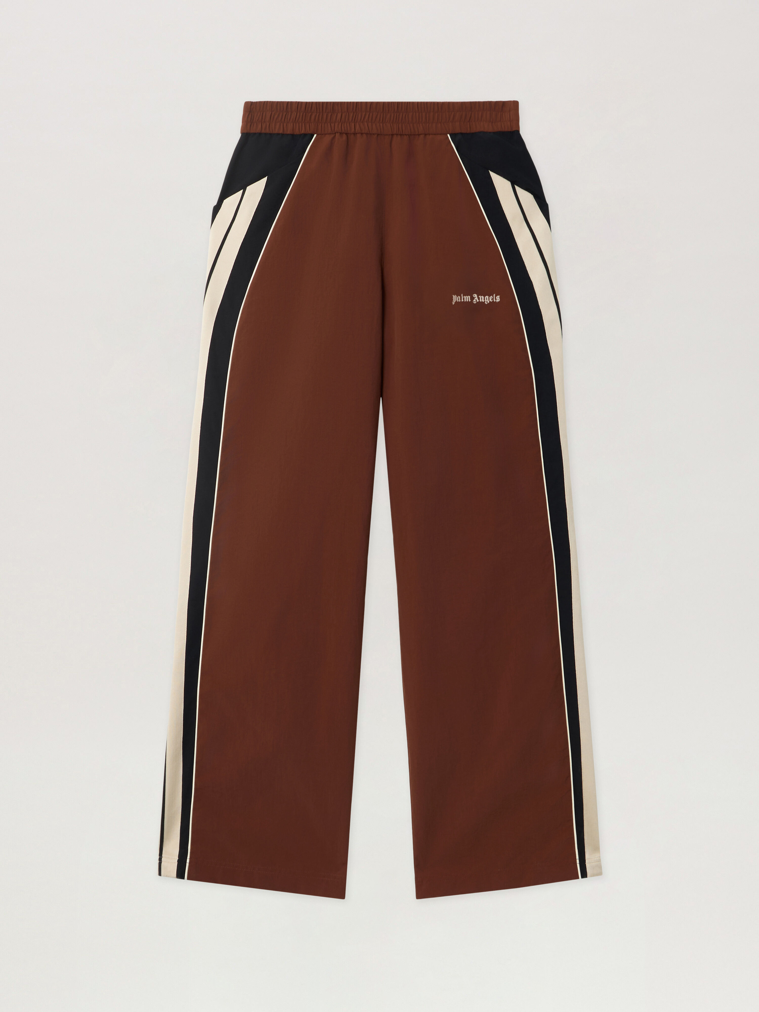 PALM ANGELS Joggers In Nylon Hollywood BROWN - BLACK PAMCA02F26FB01