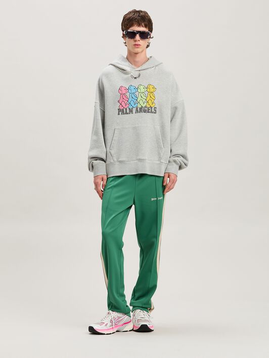 PALM ANGELS  Hoodie mit Bären-Prints GREY MELANGE - MULTICOLOR PMBB172S25FLE002