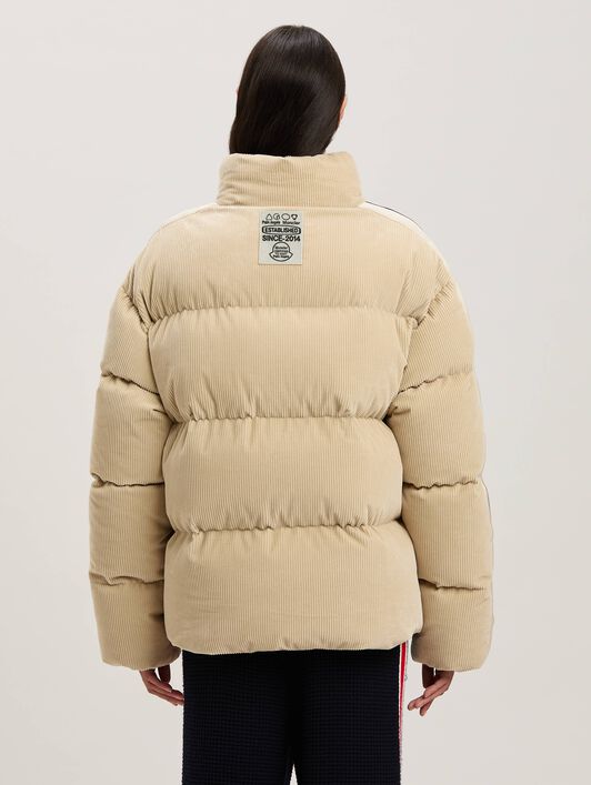 PALM ANGELS  Abrolhos down jacket Moncler x Palm Angels BEIGE - WHITE PMEJ008T25FAB001