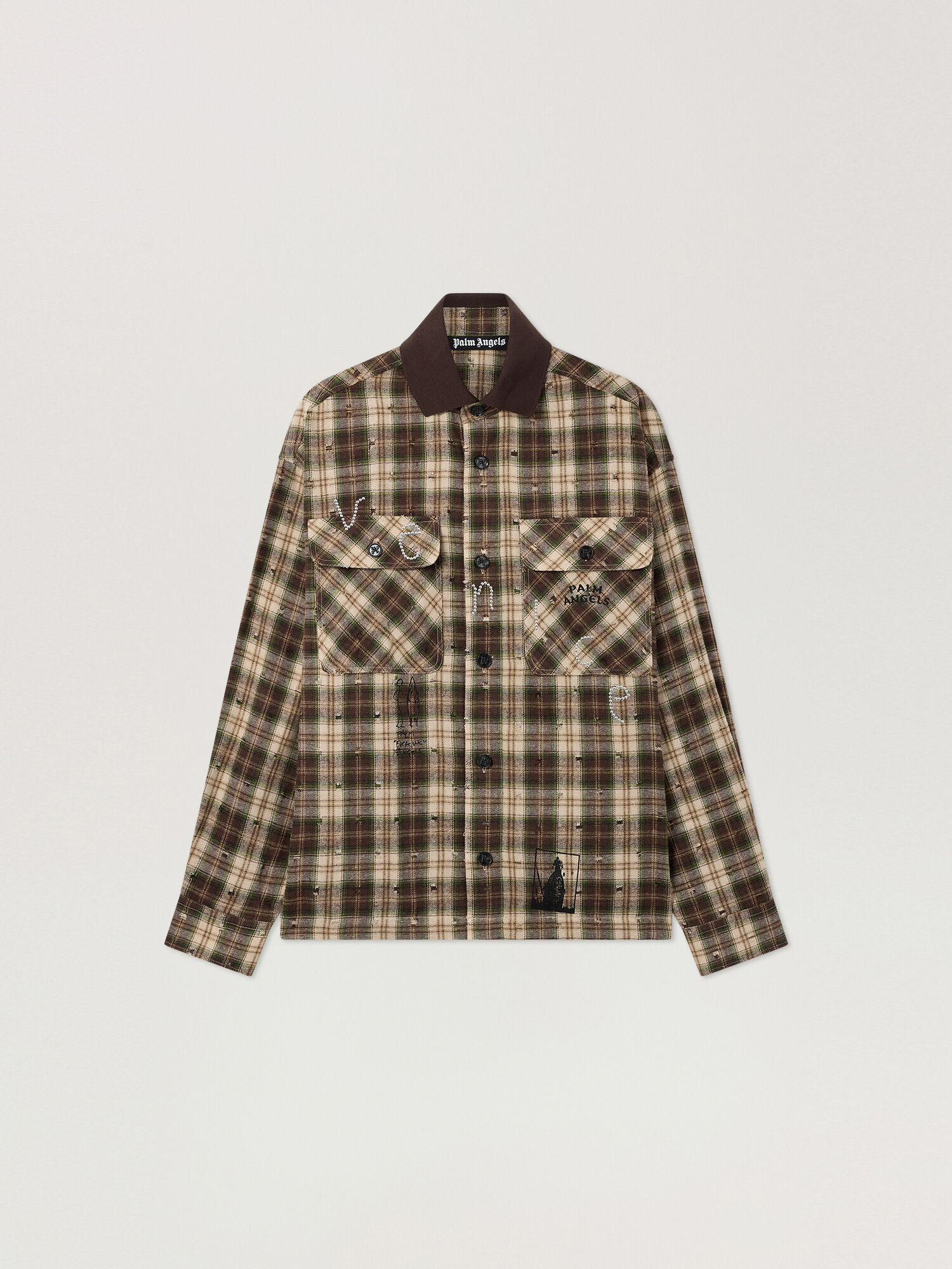 Surfer Dream Check Loose Shirt PALM ANGELS Surfer Dream Check Loose Shirt MULTICOLOR - BLACK PAMGE05F26FB02