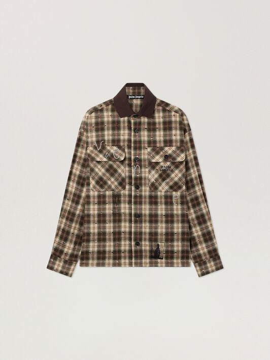 Surfer Dream Check Loose Shirt PALM ANGELS Surfer Dream Check Loose Shirt MULTICOLOR - BLACK PAMGE05F26FB02