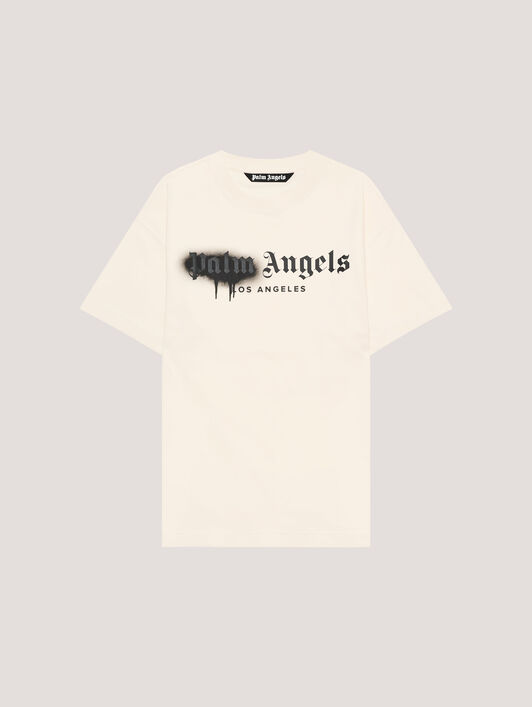 PALM ANGELS Spray City Los Angeles T-Shirt OFF White/Black PMAA109T26JER001