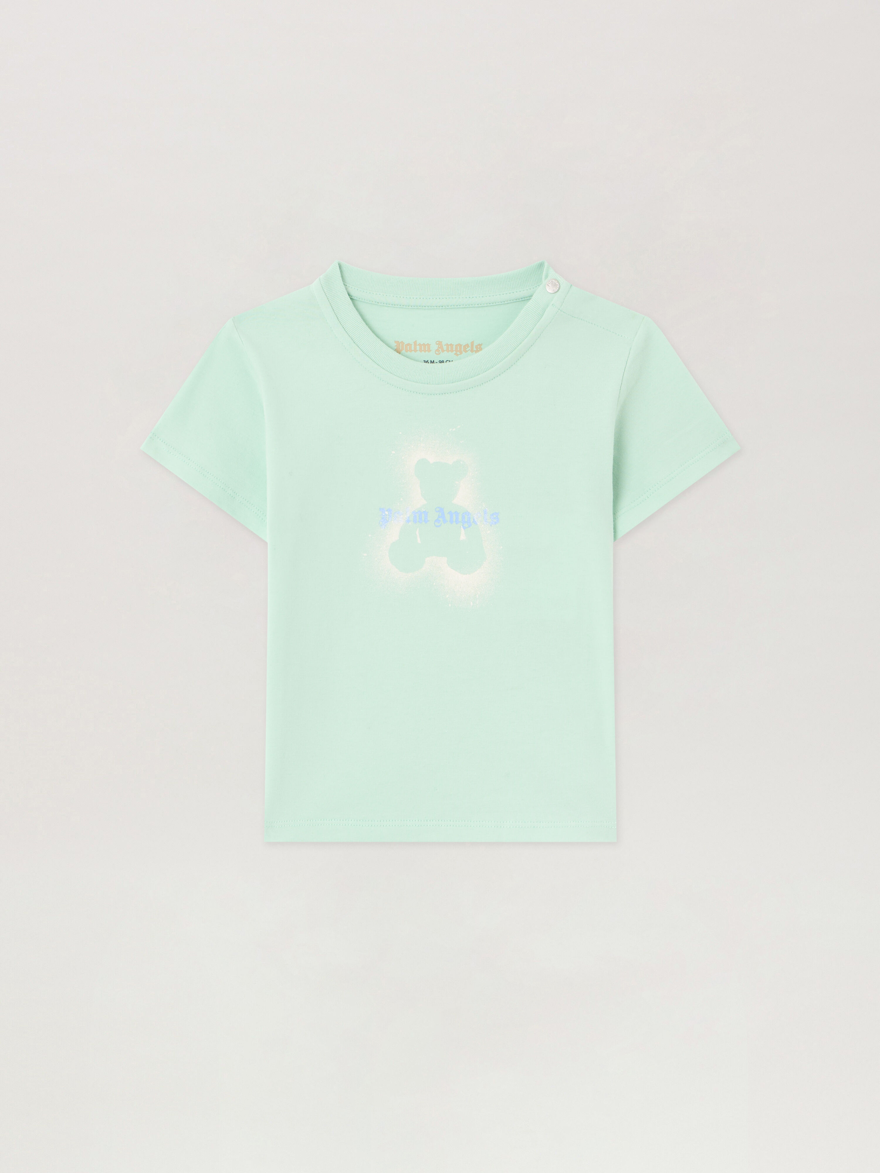 PALM ANGELS Spray Bear T-Shirt VERDE CHIARO/LIGHT GREEN PBXB001S26JER001
