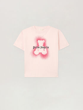 PALM ANGELS Spray Bear T-Shirt ROSA/PINK PGAA002S26JER007