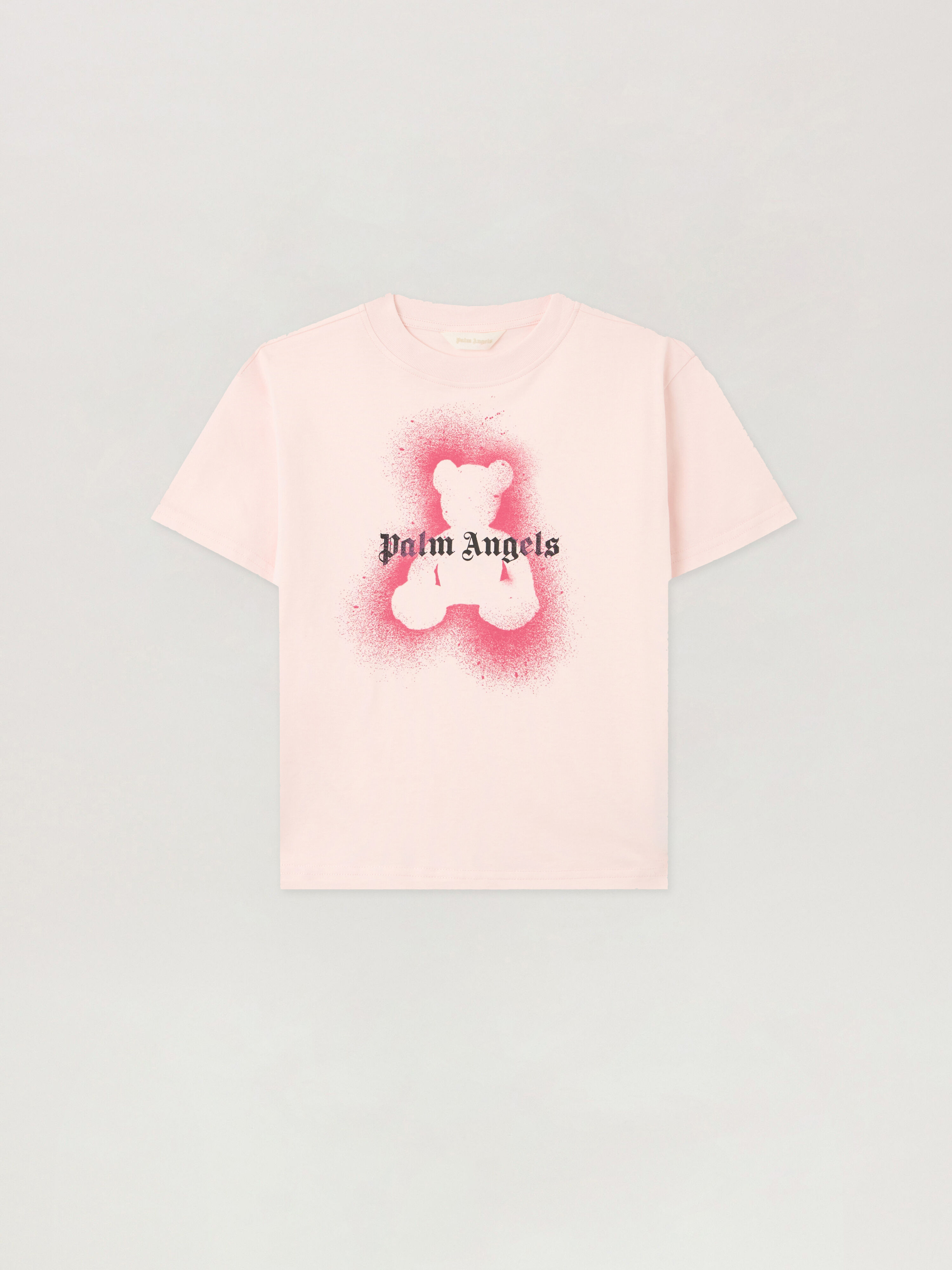 PALM ANGELS Spray Bear T-Shirt ROSA/PINK PGAA002S26JER007