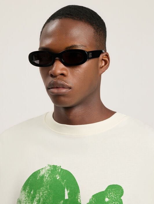Yolo Black Lens Sunglasses PALM ANGELS Yolo Black Lens Sunglasses SHINY BLACK PA1032100753