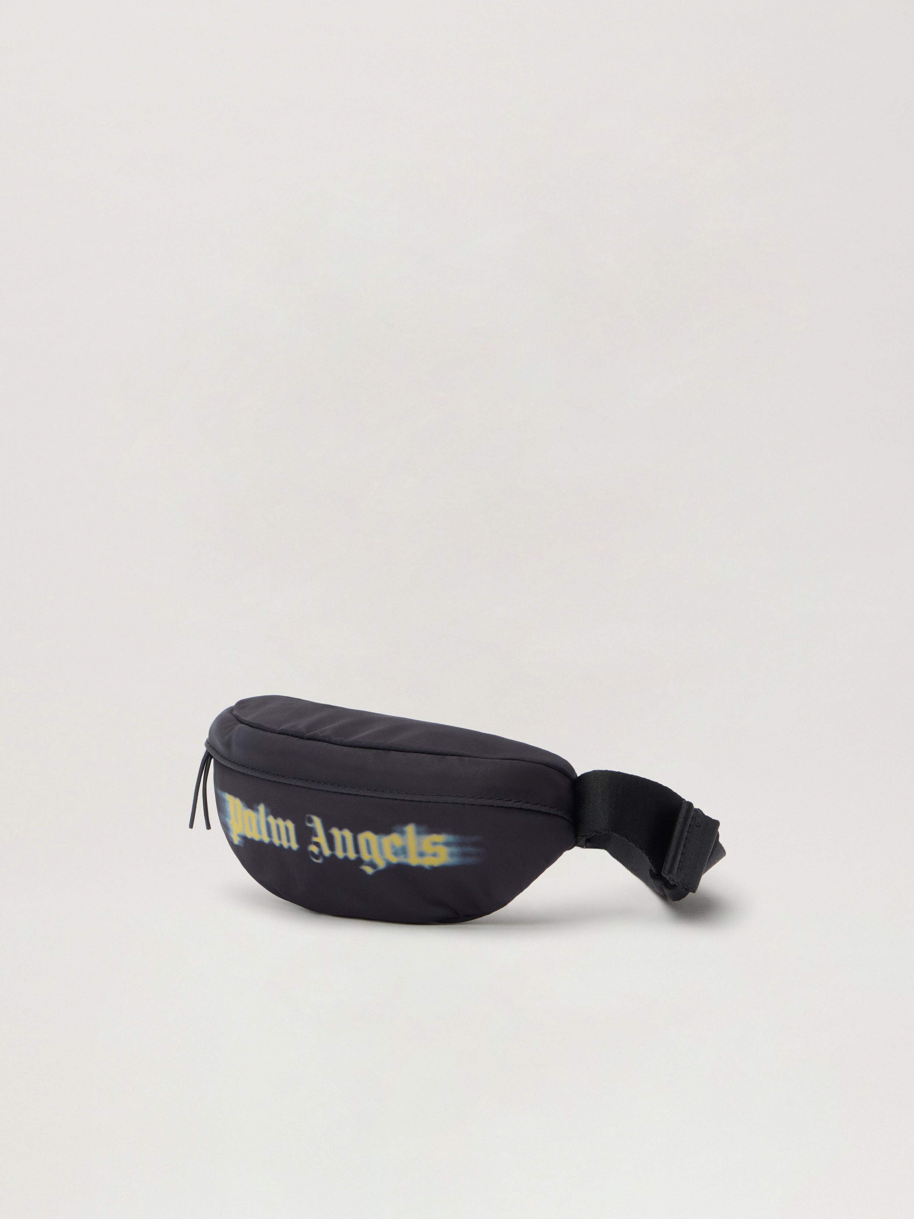 PALM ANGELS Blurred Logo  Fannypack BLACK - OCHER YELLOW PBNO006F25FAB001