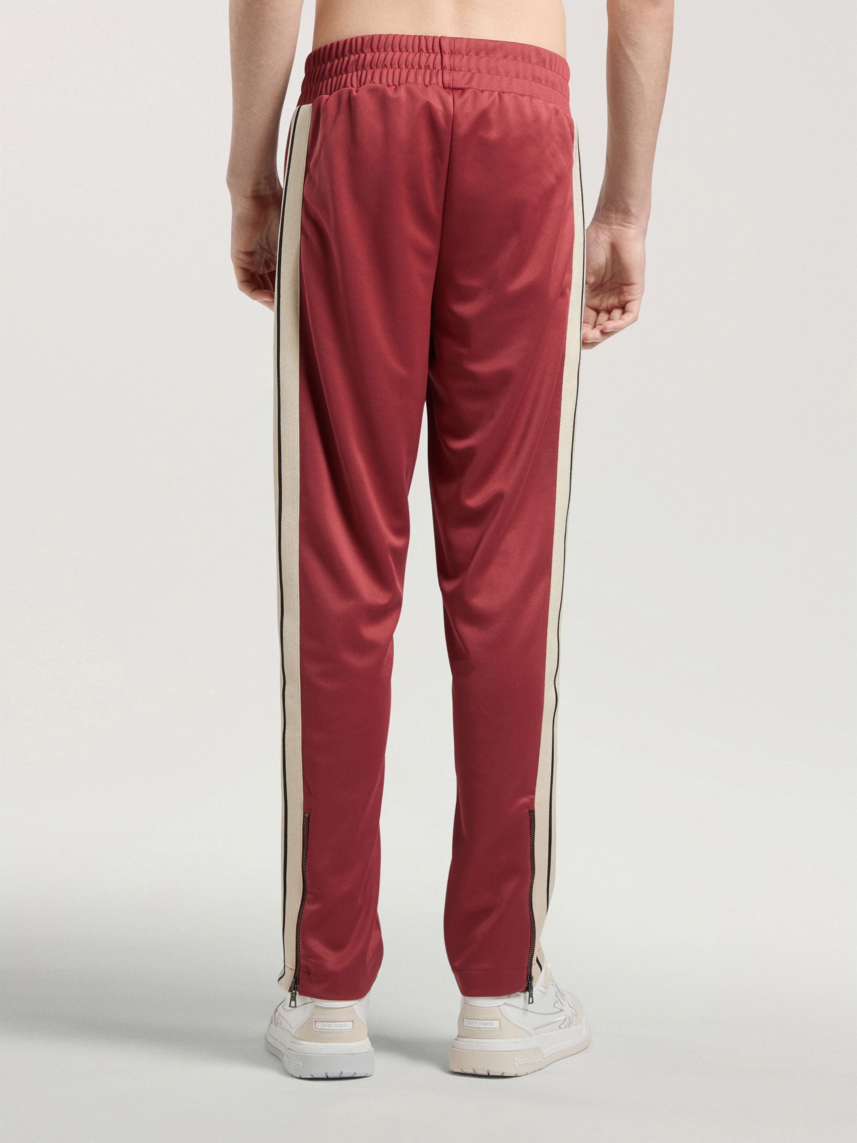 PALM ANGELS Palm Tree Track Pants BRICK RED - OFF WHITE PAMCJ02F26FB02