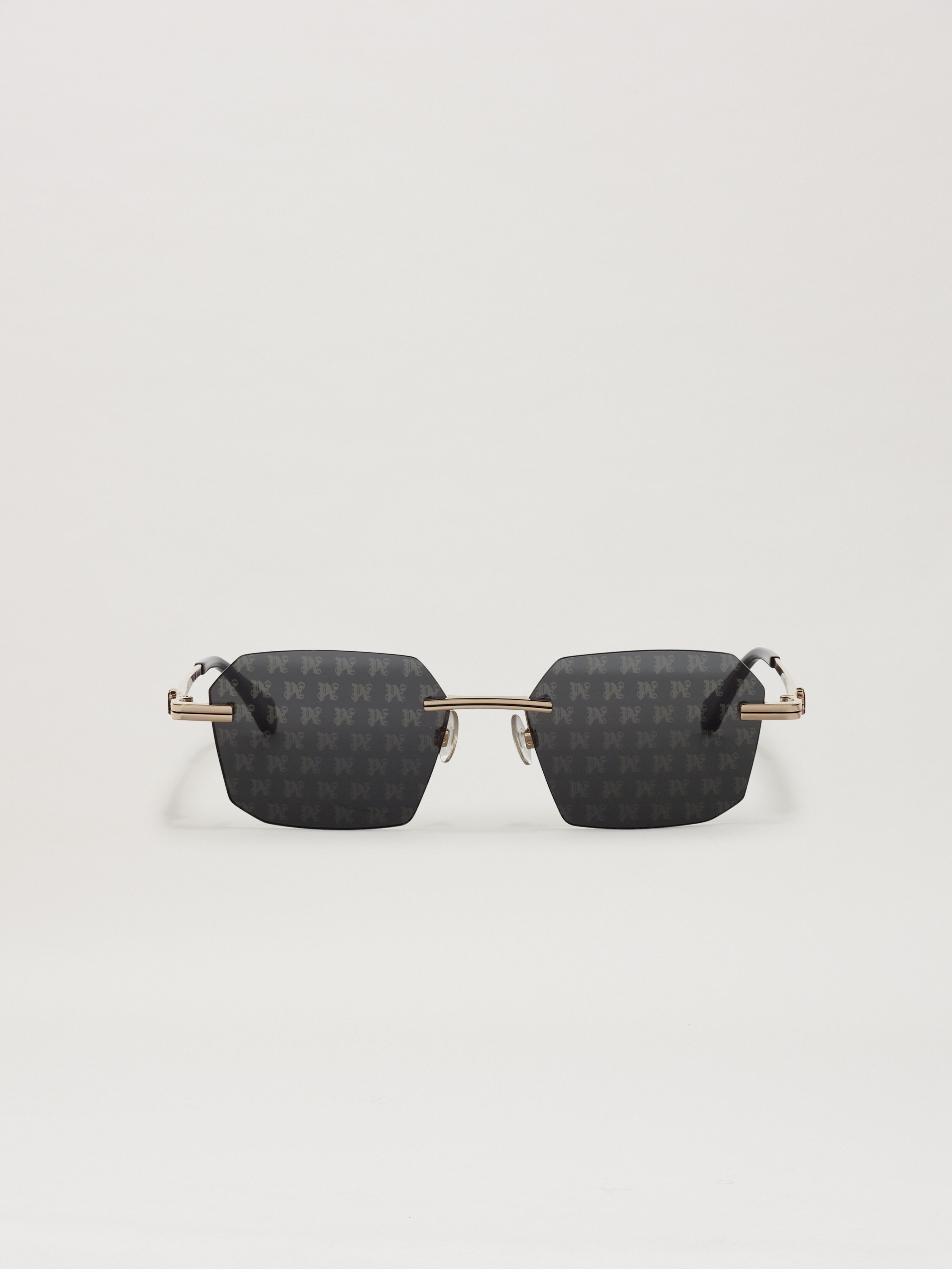 PALM ANGELS  Quartz Sonnenbrille GOLD - DARK GREY PERI10GS25MET001